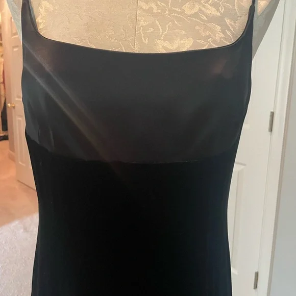 ann taylor black velvet dress Amari Silk-Velvet Midi Dress in Black